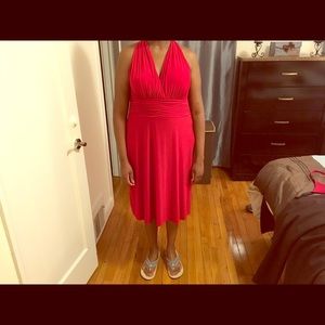 Red cocktail dress